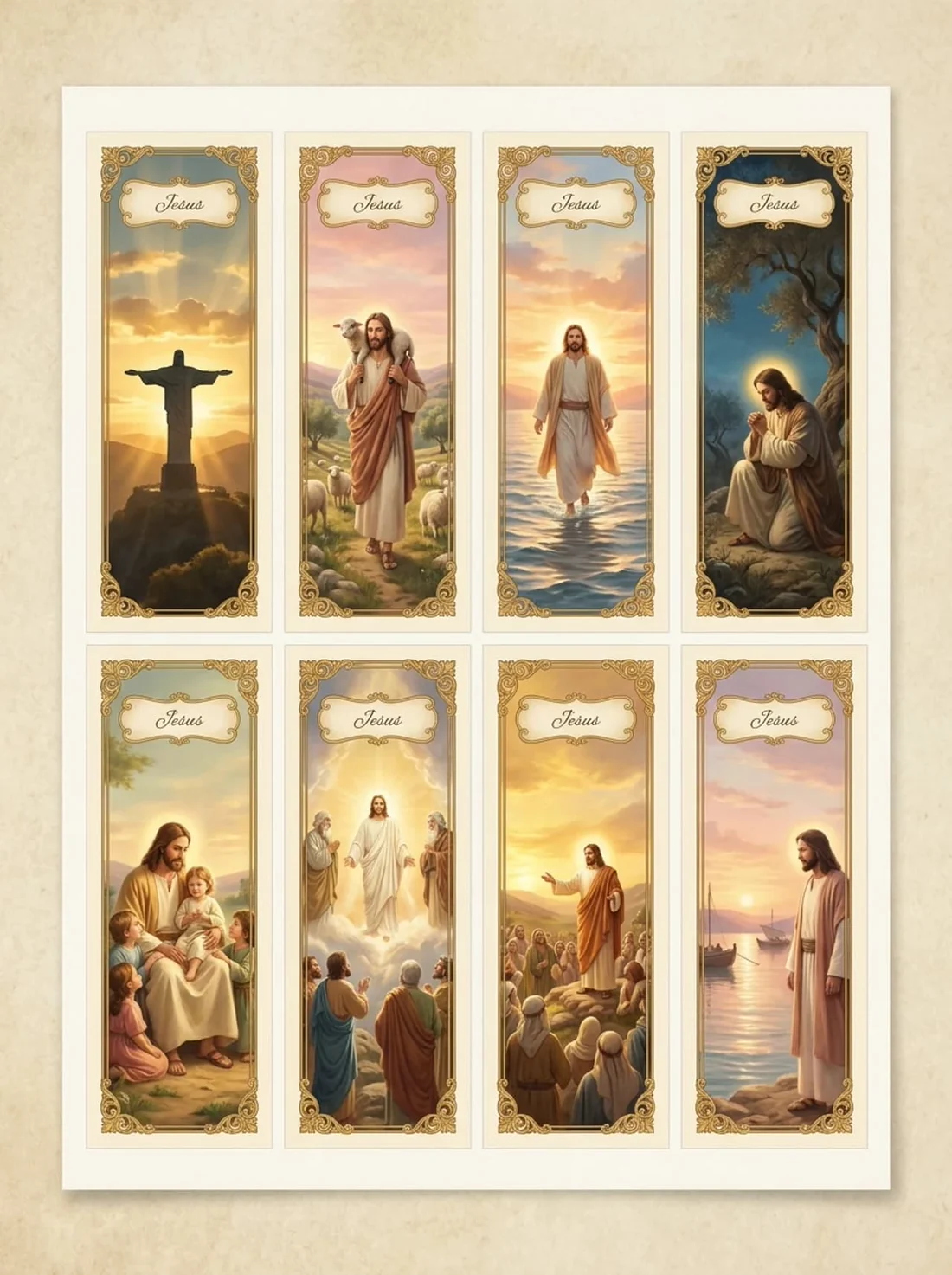 Christ Redeemer and Good Shepherd bookmark designs