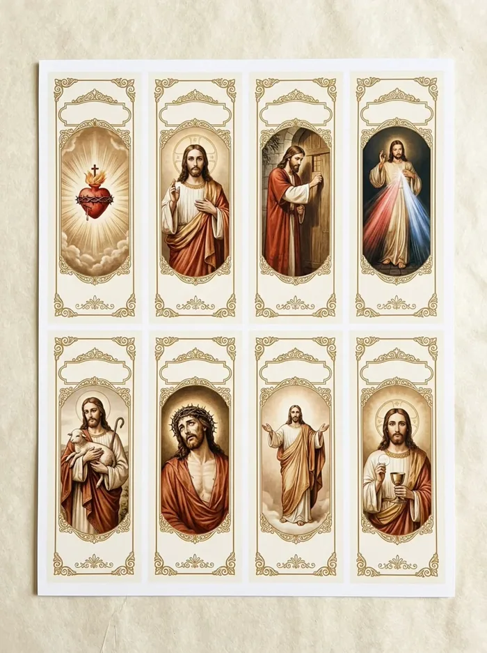 Sacred Heart of Jesus bookmark designs