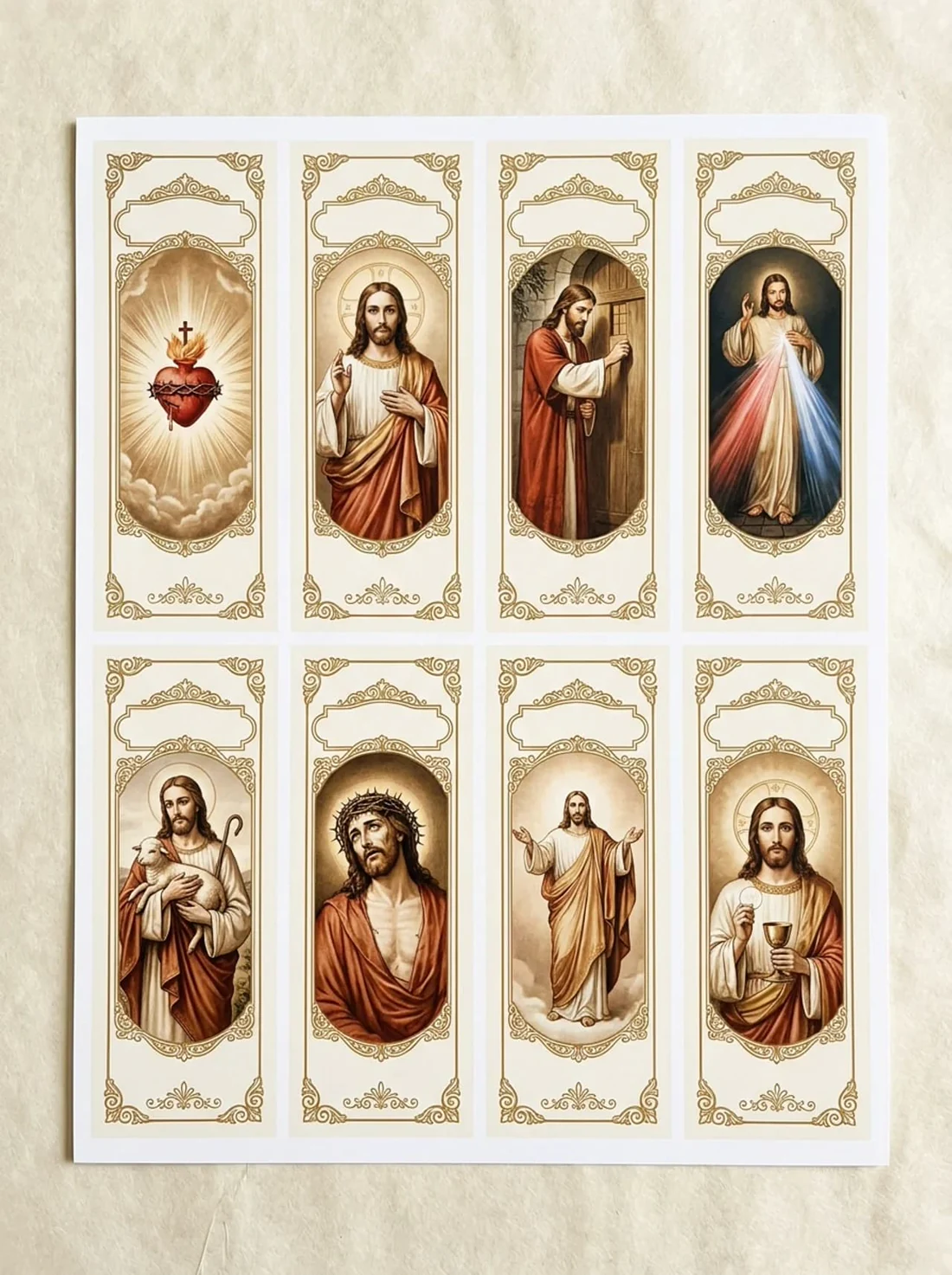 Sacred Heart of Jesus bookmark designs