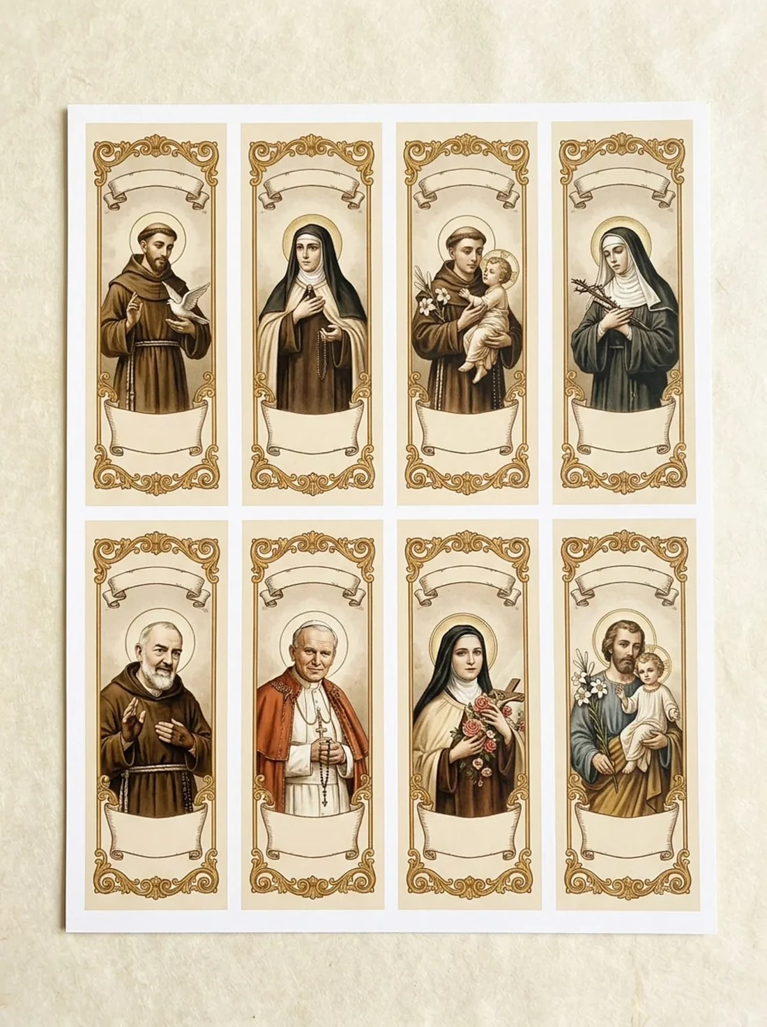 Saints bookmark designs